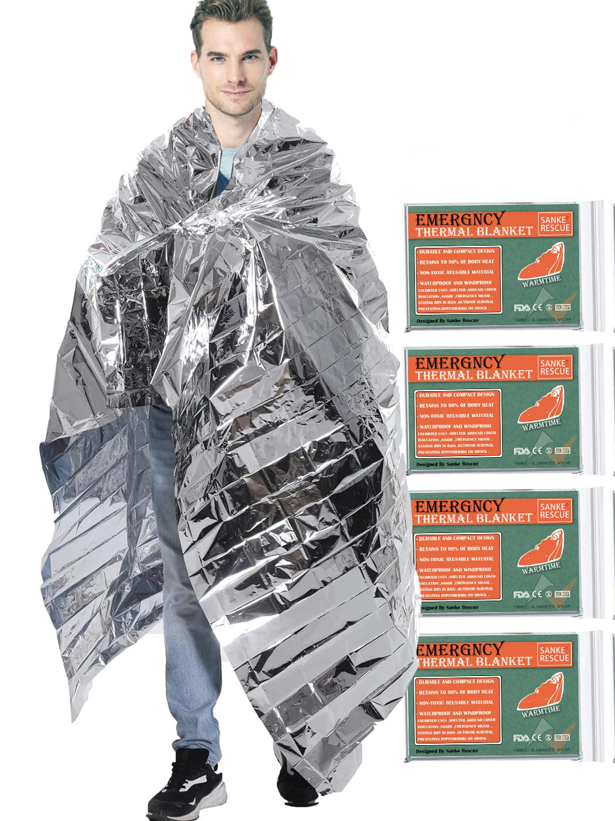Notfalldecke Mylar für Outdoor & Survival