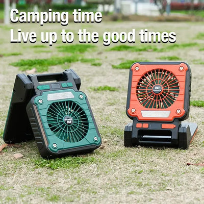 Multifunktionaler Campingventilator mit USB und Solar – clever-campen Camping & Outdoor Schweiz