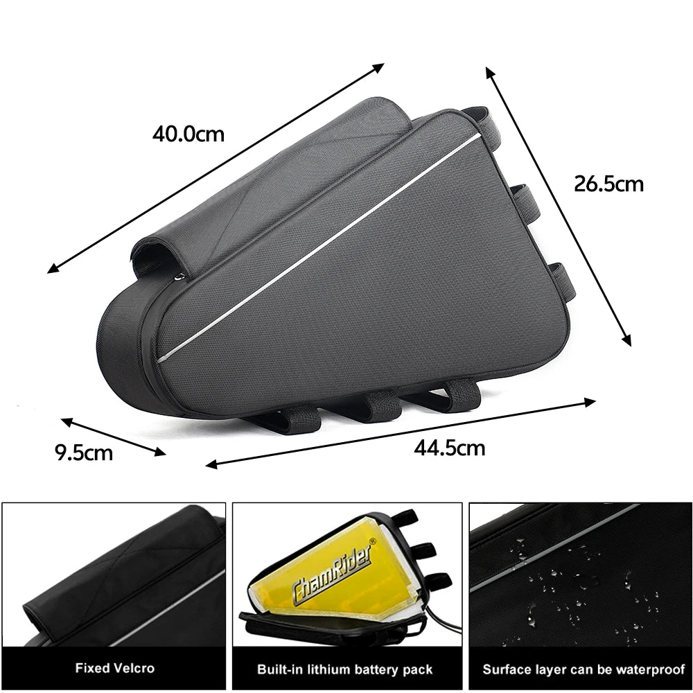 E-Bike Dreiecksakku Tasche Schwarz