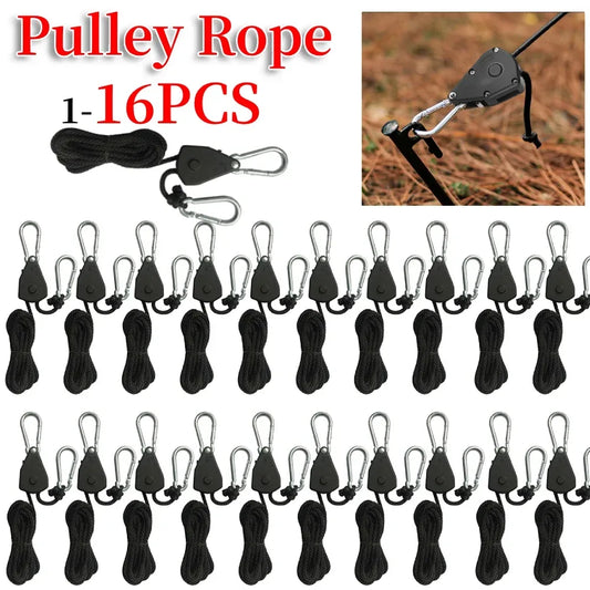 Camping Zelt Zubehör: 1-16 Stück Pulley Seil mit Karabiner – clever-campen Camping & Outdoor Schweiz