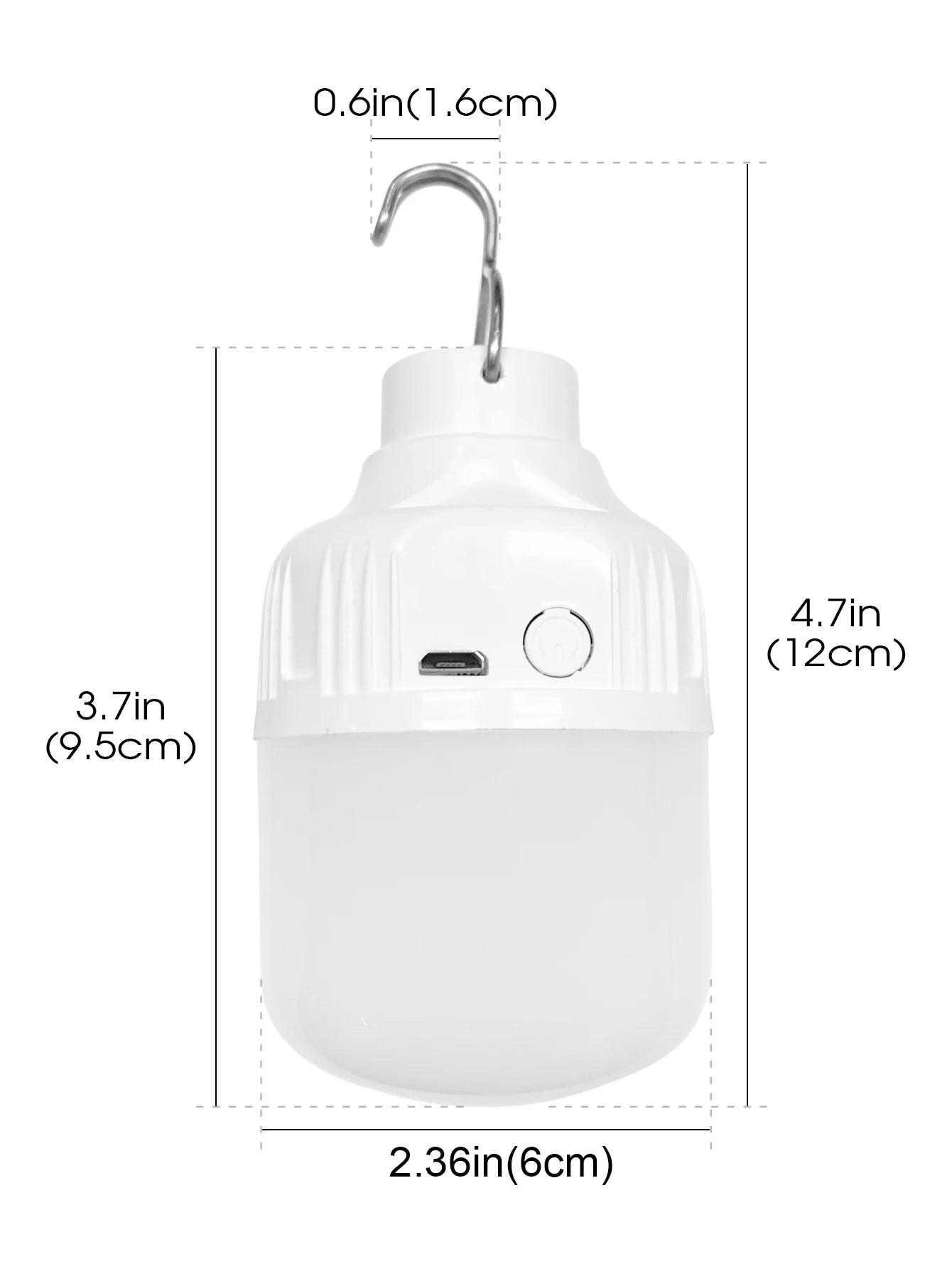 Tragbar USB-Ladbare LED-Campingleuchte für Wanderungen