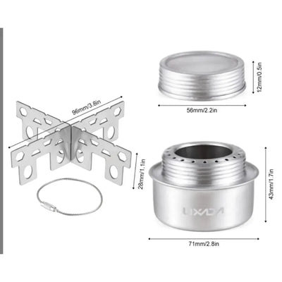 Portabler Mini-Aluminium-Alkoholkocher für Camping – clever-campen Camping & Outdoor Schweiz