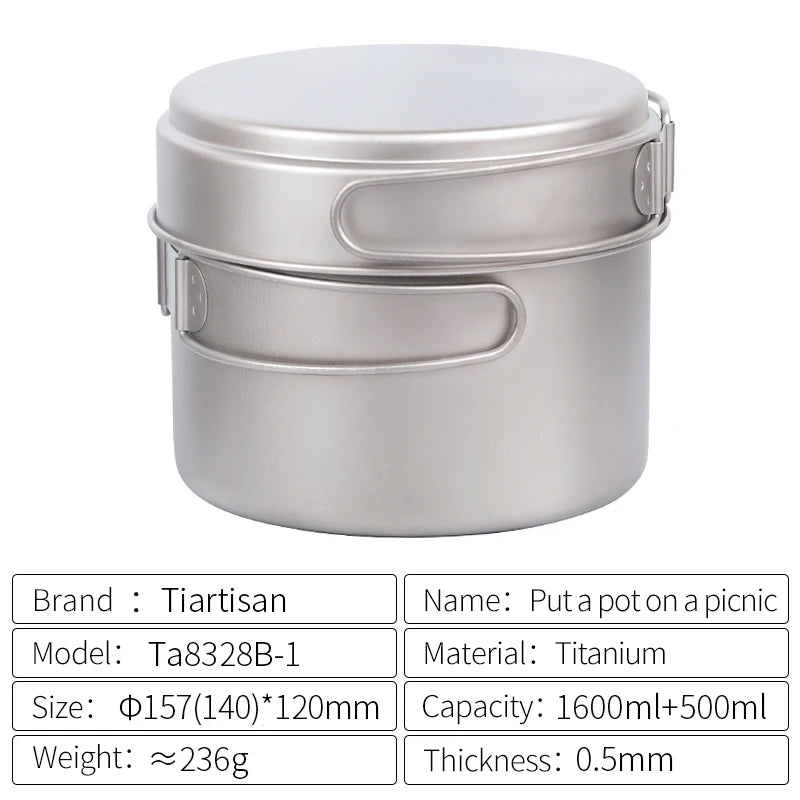 Tiartisan Titan Topf- & Pfannen-Set klappbar für Camping