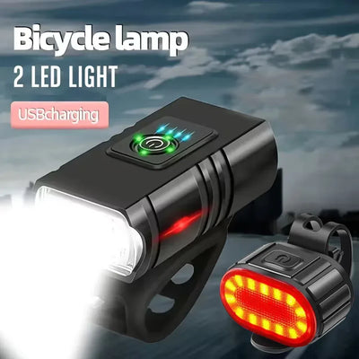 USB wiederaufladbare Fahrradlampe mit 2 LED Lichtern – clever-campen Camping & Outdoor Schweiz
