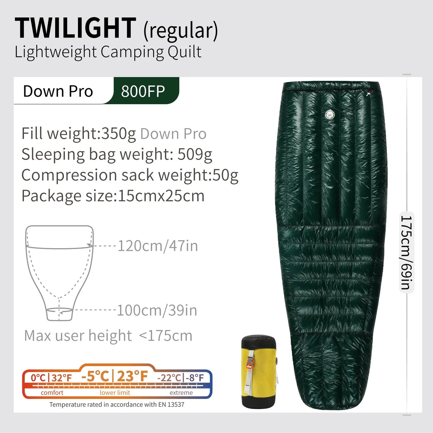 AEGISMAX Wind Hard Twilight 10D -5°C Daunenschlafsack