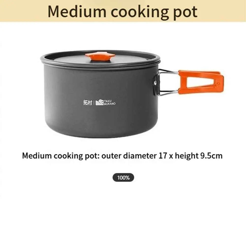 Camping Kochgeschirr Set – Ultraleichtes Aluminium Geschirr