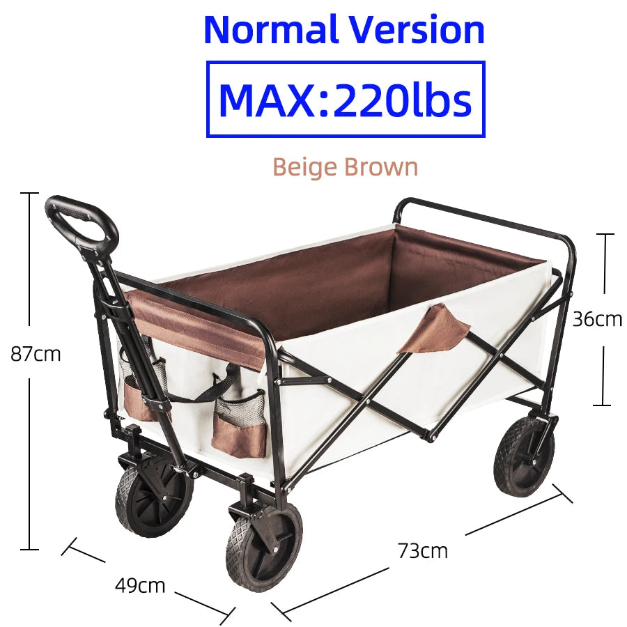 Faltbarer Outdoor Bollerwagen mit hoher Tragkraft