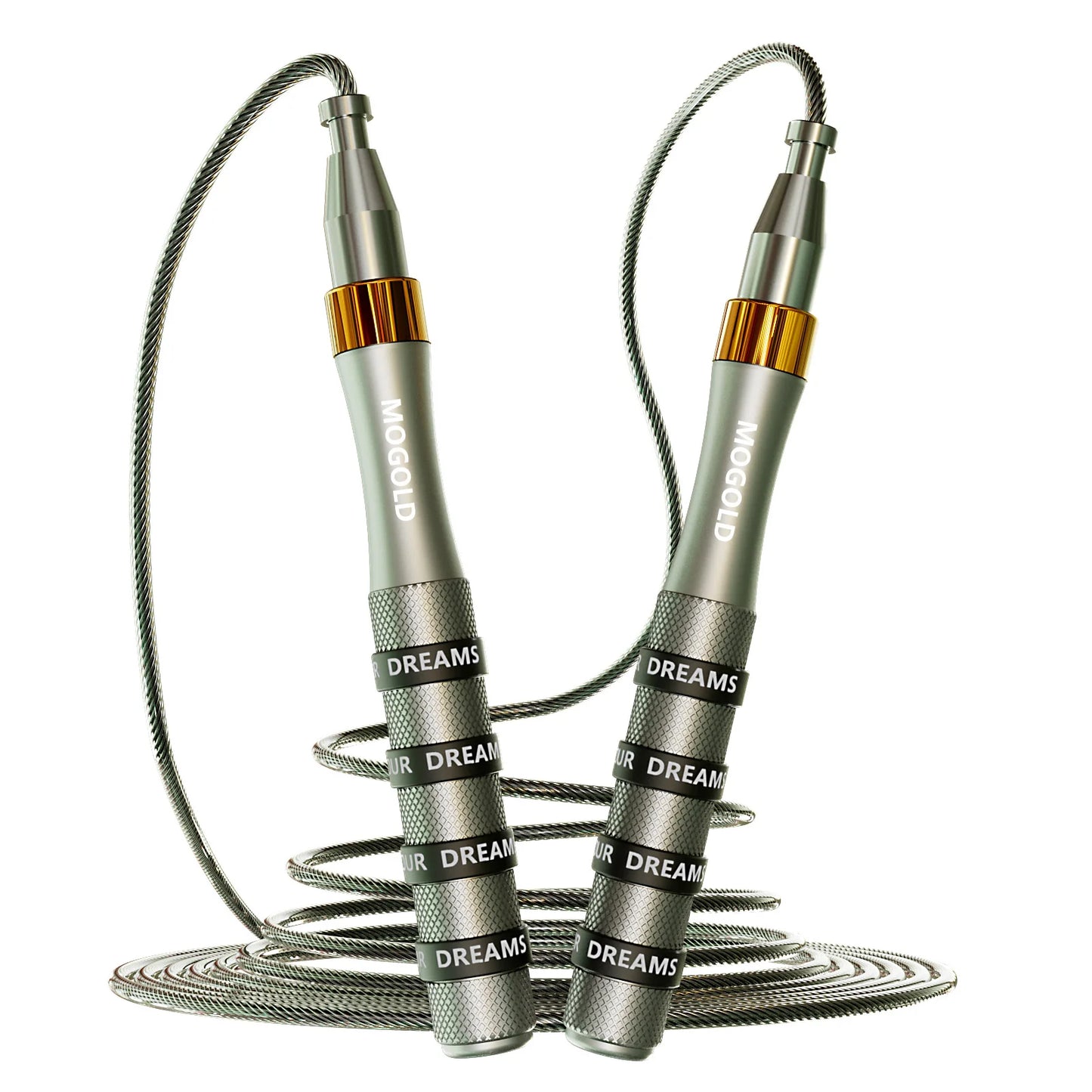 Selbstverriegelndes Springseil mit Aluminiumgriffen