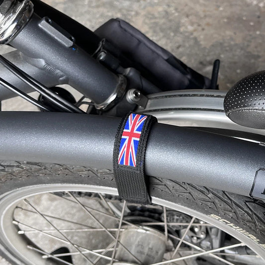 Verstellbarer Fahrrad-Beinschutz für Brompton & Klappräder – clever-campen Ansicht 2