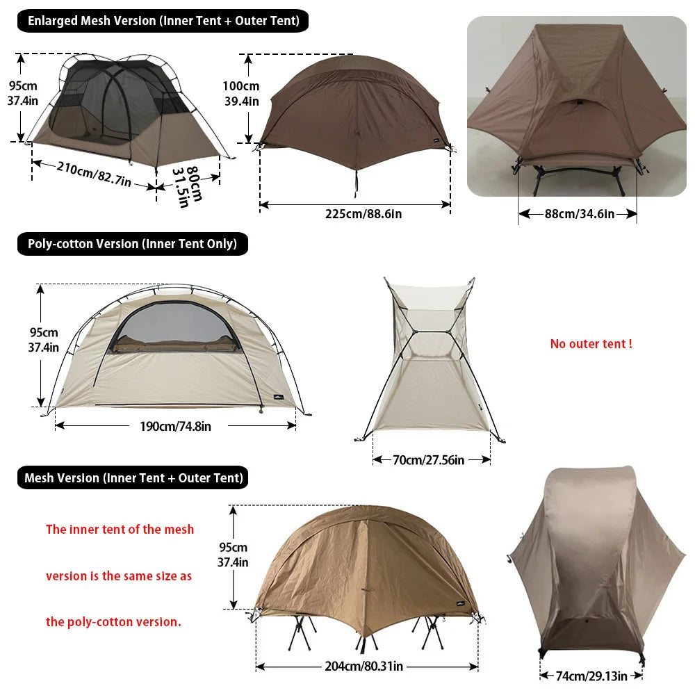 Soomloom Zelt für Campingliege – Ultraleicht & Wasserdicht – clever-campen Ansicht 6