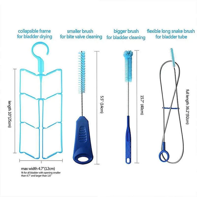 4-in-1 Reinigungsset für Trinkblasen & Wasserbeutel – clever-campen Ansicht 6