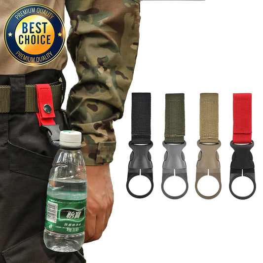 Flaschenhalter Clip Nylon für Rucksack & Gürtel – clever-campen Ansicht 2