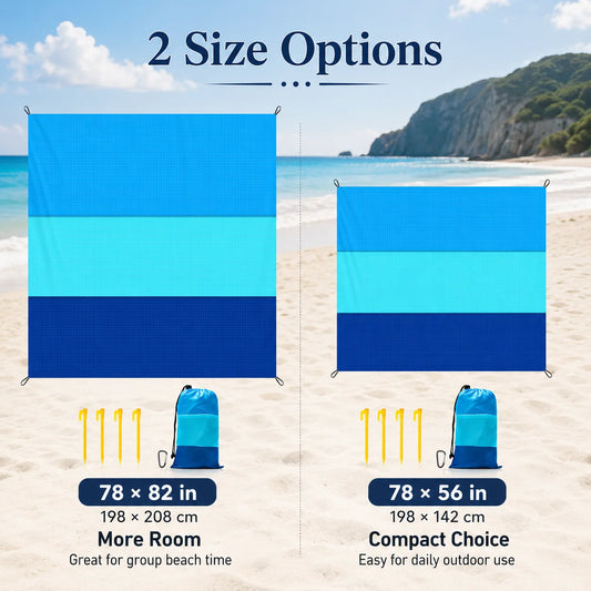 Leichte Stranddecke für 2-8 Personen – Sandfrei – clever-campen Ansicht 2