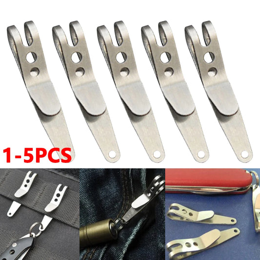 Multitool Edelstahl Clips für Taschenmesser und Schlüssel – clever-campen Ansicht 2