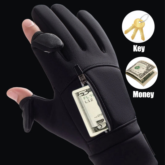 Wärmeisolierte Touchscreen-Handschuhe für Angler – clever-campen Ansicht 2