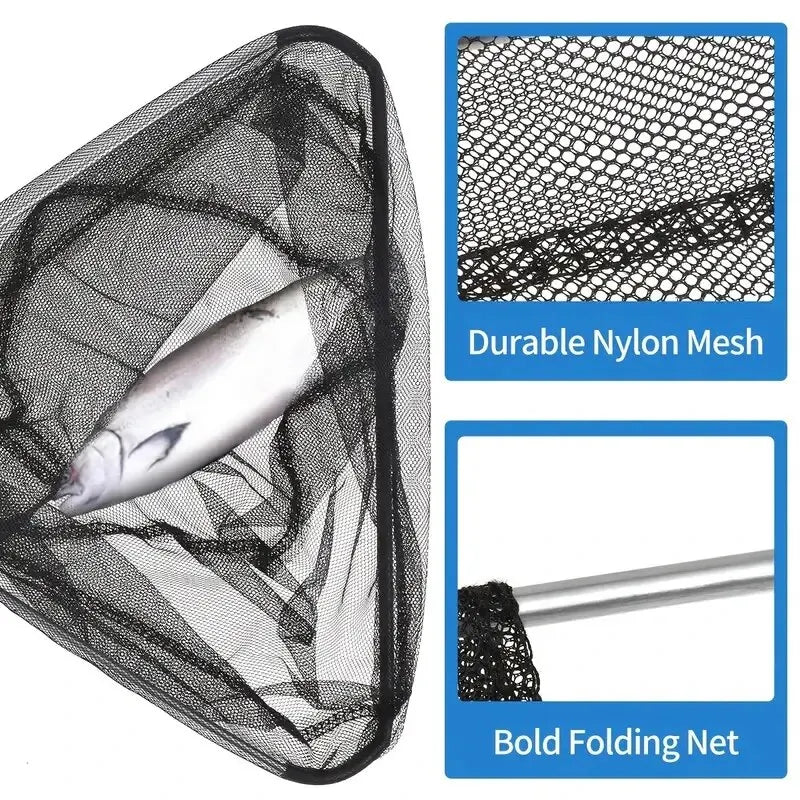 Robustes Faltnetz für Angler – 1,8m/2,4m Teleskopstange – clever-campen Ansicht 6