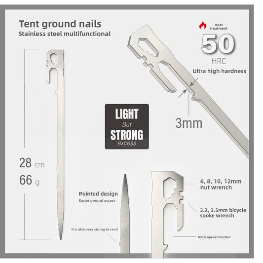 Zeltspitzen aus Edelstahl – 6er Set für Camping – clever-campen Ansicht 2