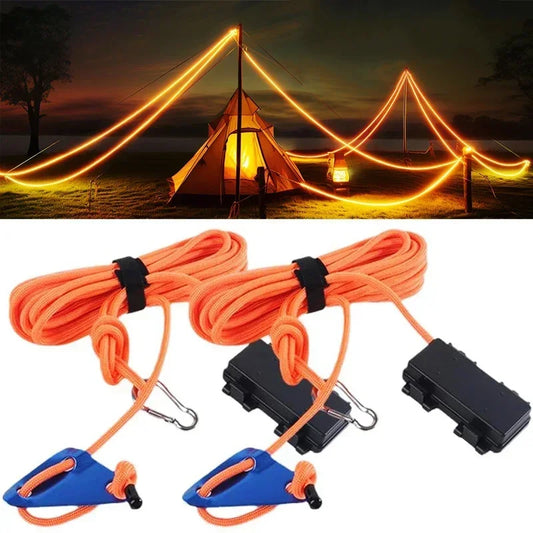 LED Camping Windseil mit Warnlicht für Zelte