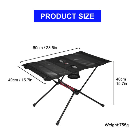 WIDESEA Klappbarer Campingtisch mit Getränkehaltern – clever-campen Ansicht 2