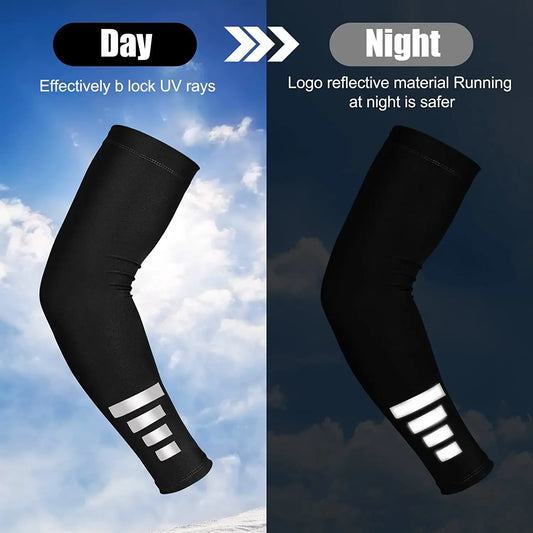UV-Schutz Armlinge mit Reflektoren für Sport & Outdoor – clever-campen Ansicht 2