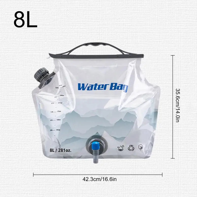 8L Camping Wasserbeutel mit Hahn – Faltbarer Wasserbehälter – clever-campen Ansicht 6