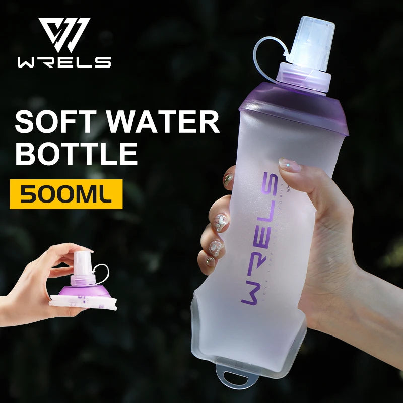 WRELS Outdoor Sport Trinkflasche faltbar für Camping