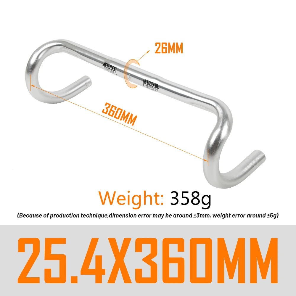 UNO UltraLight Rennradlenker 25.4/31.8MM 360-460MM Aluminium