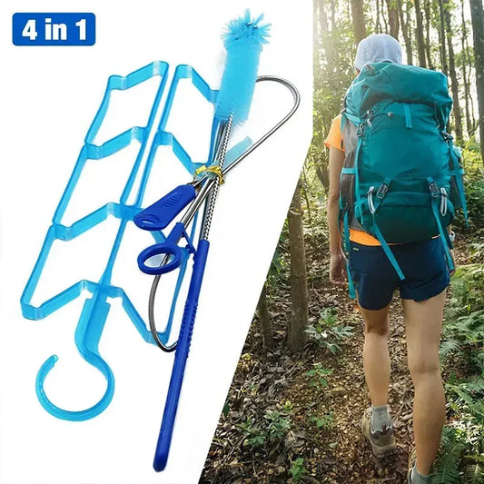 4-in-1 Reinigungsset für Trinkblasen & Wasserbeutel – clever-campen Camping & Outdoor Schweiz