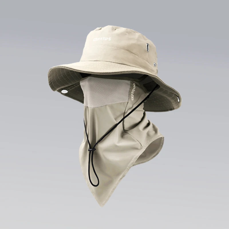 Sonnenhut mit Nackenschutz und Gesichtsmaske – faltbar