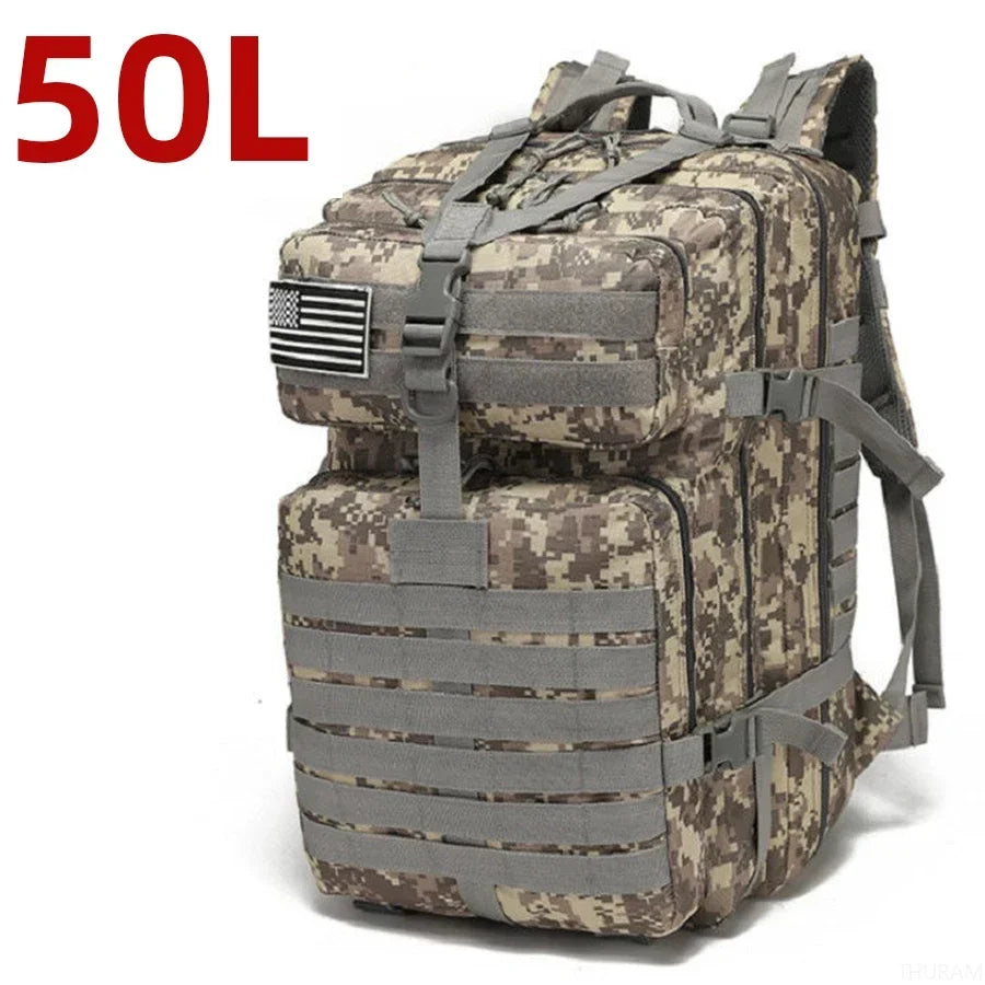 Nylon Rucksack 25L/50L Wasserdicht Trekking Fishing Hunting