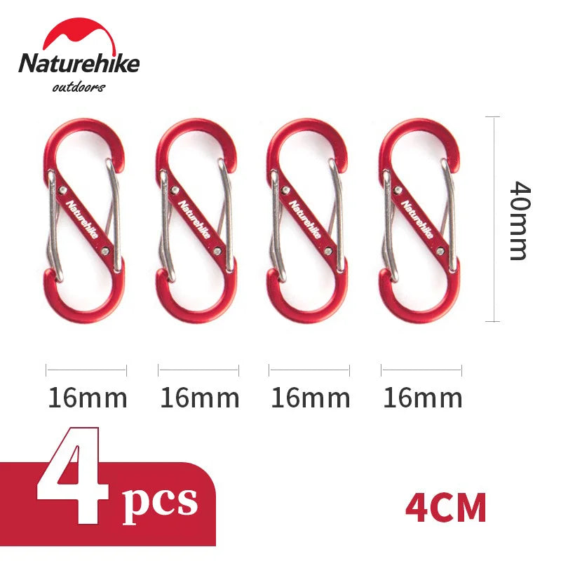 Naturehike S-förmiger Aluminium Karabiner für Rucksäcke