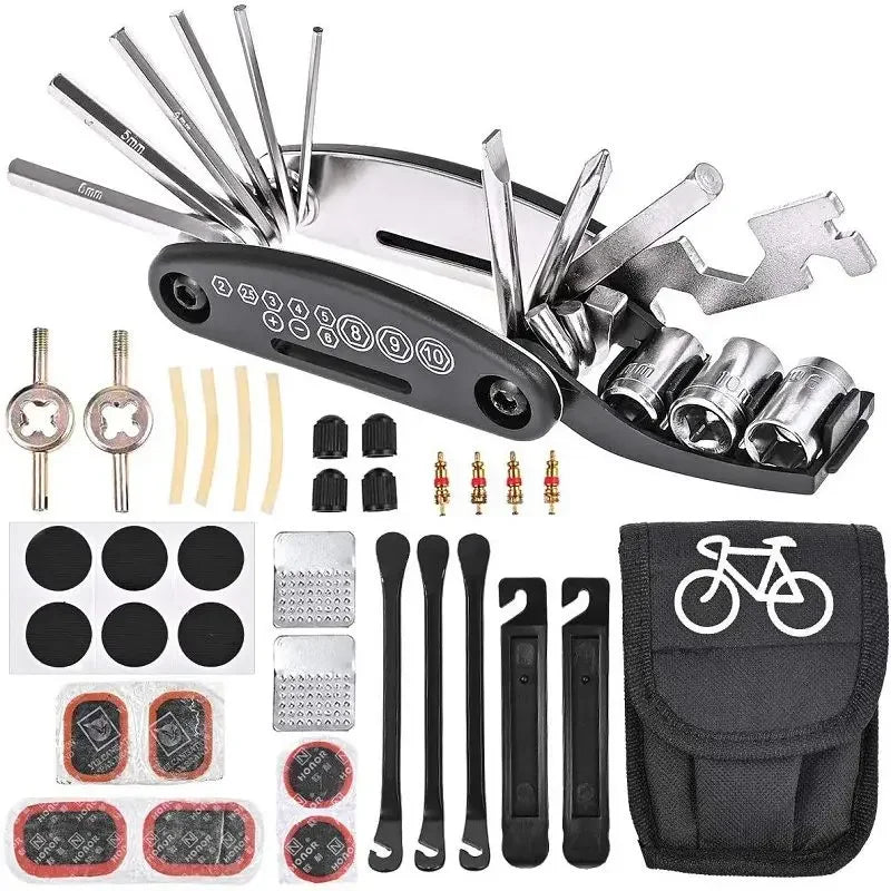 Velo Reparatur-Set: Multi-Tool & Reifen-Flickzeug