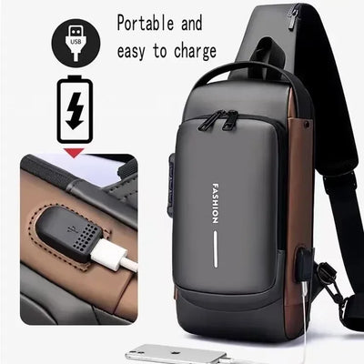 Multifunktionale Designer Anti-Diebstahl USB Schultertasche – clever-campen Camping & Outdoor Schweiz