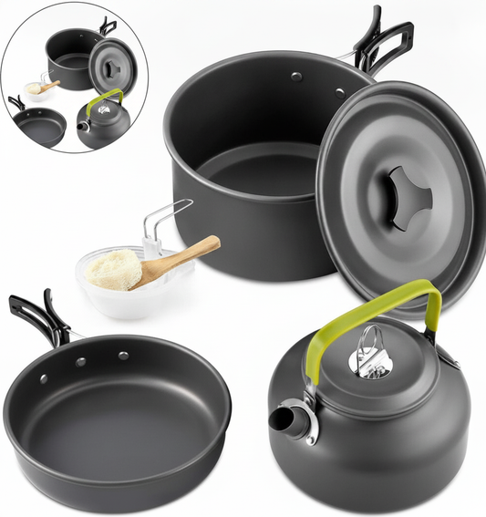 Aluminium Camping Kochgeschirr Set – Leicht und Tragbar