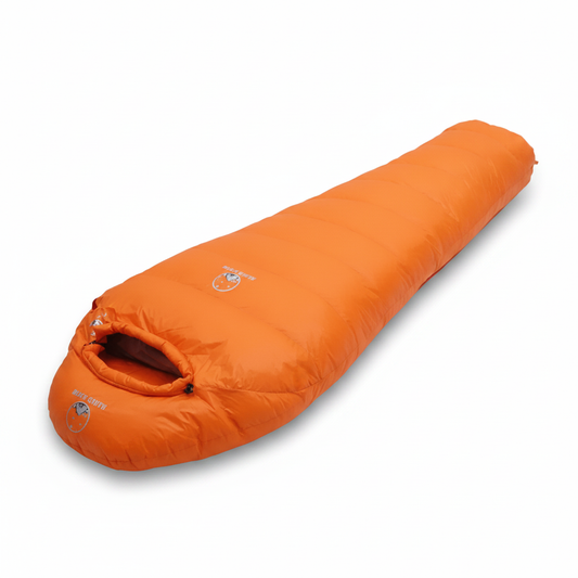 Wärmer Schlafsack aus Gänsedaunen für Winter-Camping
