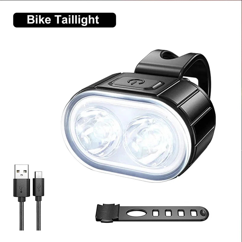 Wiederaufladbares LED Fahrradlicht Set für Vorder
