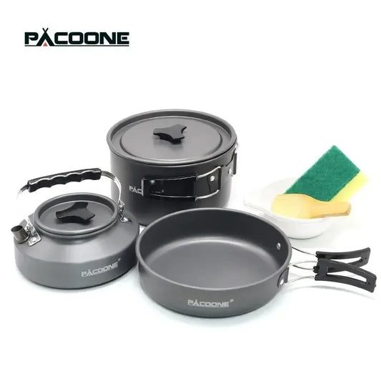 Tragbar Camping-Kochset aus Metall – clever-campen Camping & Outdoor Schweiz