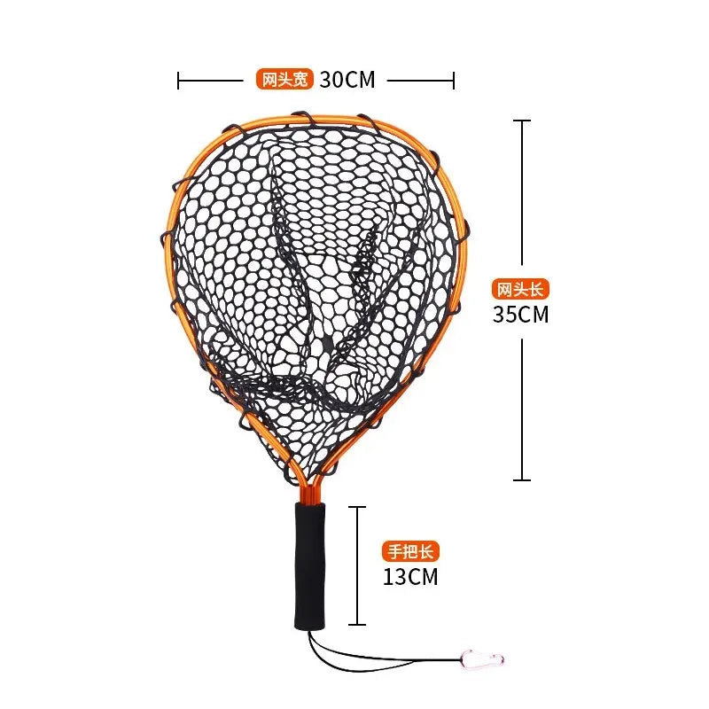 Ultraleichter Handnetz für Angler aus Aluminium und Silikon