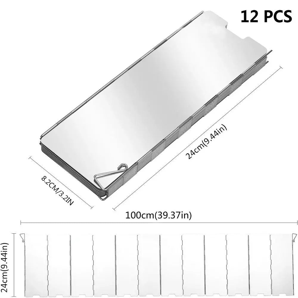 Windschutz für Campingkocher – 8-16 Platten