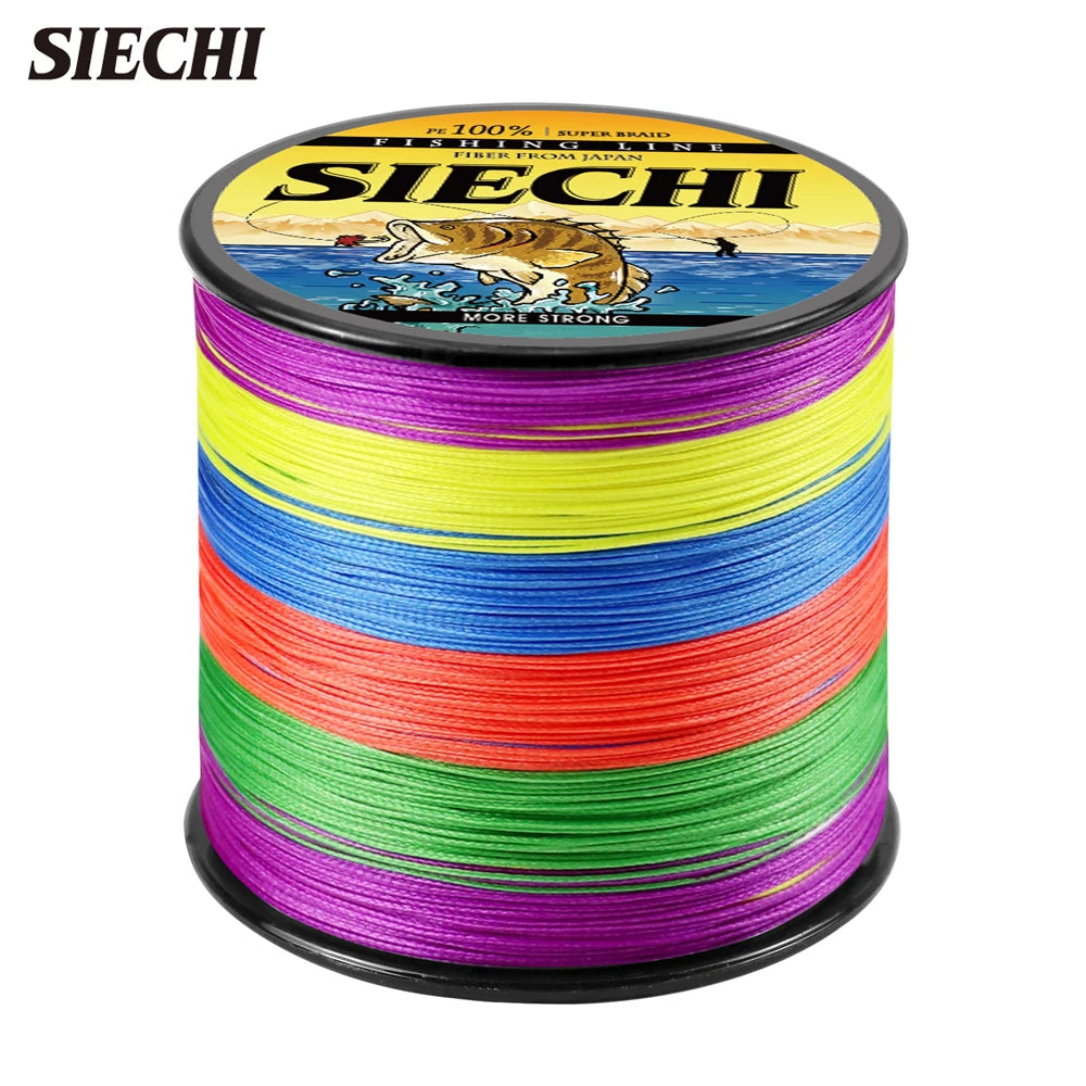 SIECHI 8 Stränge Geflochtene Angelschnur 300M MultiColor