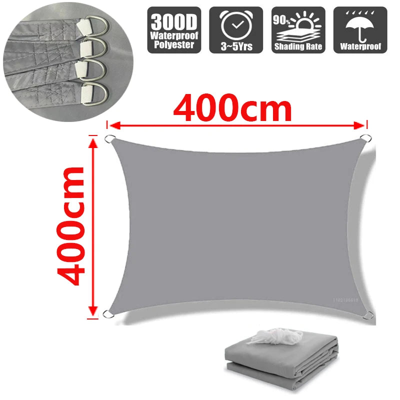 Wasserdichtes Sonnensegel aus 300D Polyester für UV-Schutz
