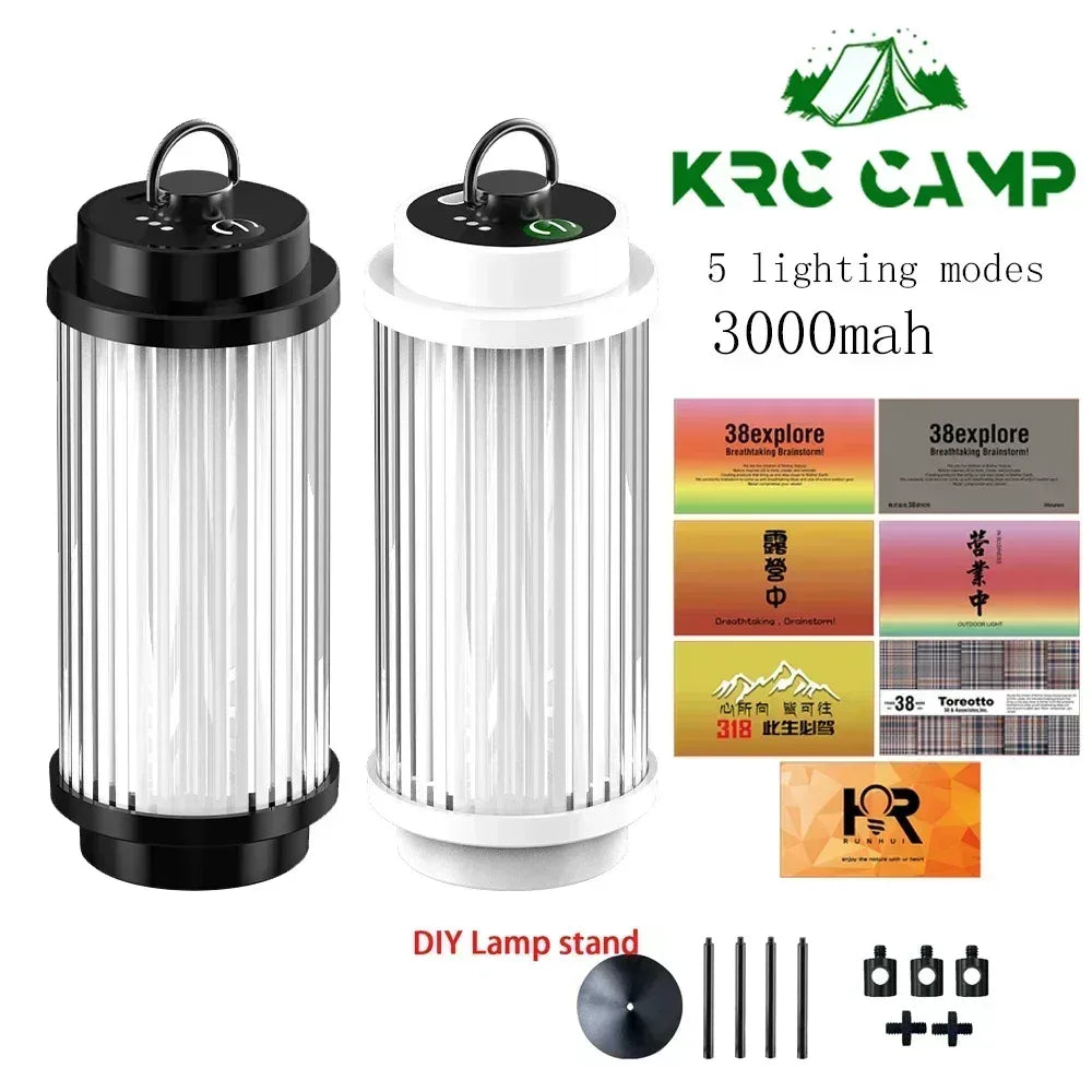 3000mAh USB Wiederaufladbare Campinglampe mit 5 Lichtmodi – clever-campen Camping & Outdoor Schweiz