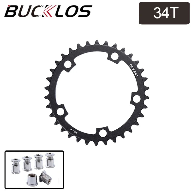 BUCKLOS Kettenblatt 110 BCD für Rennrad 34/36/39/50/52/53T