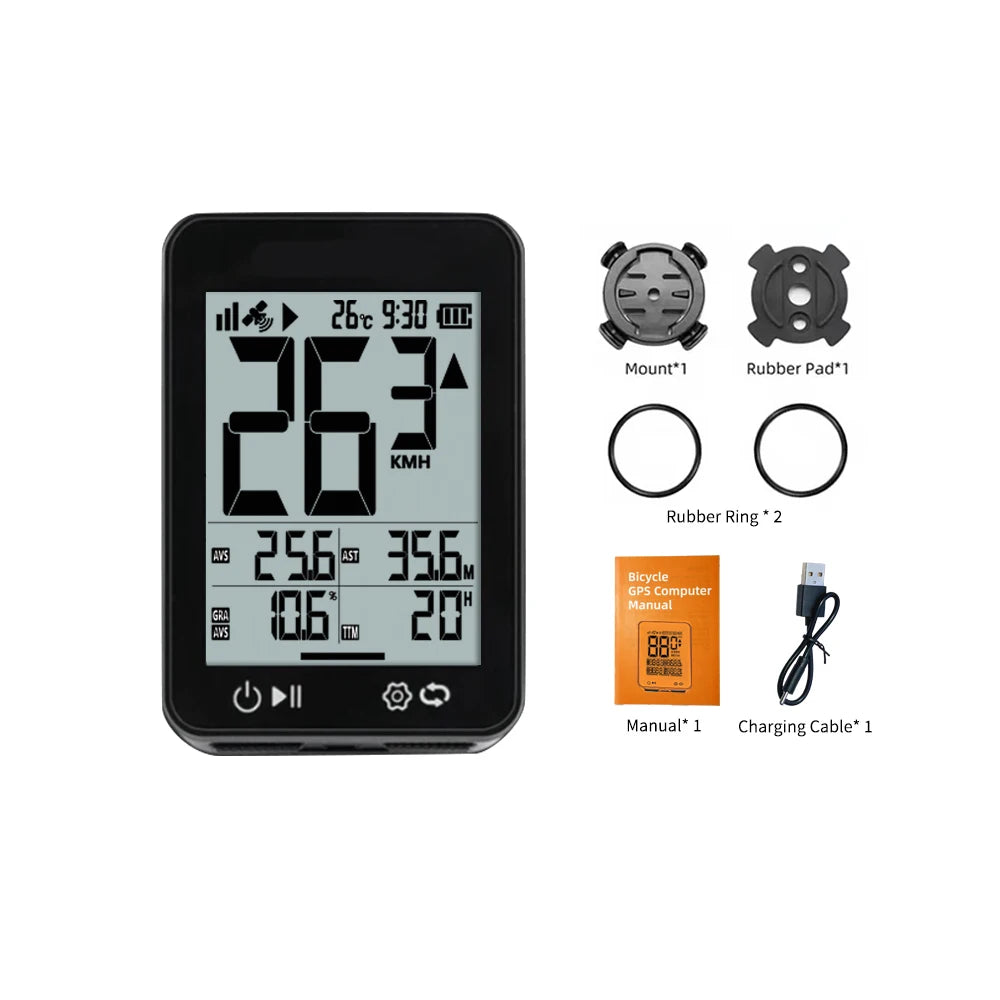 Kabelloser Fahrradcomputer mit 2.4 Zoll LCD-Display