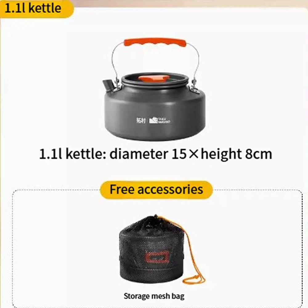 Camping Kochgeschirr Set – Ultraleichtes Aluminium Geschirr