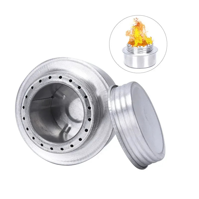 Tragbarer Mini Aluminium-Alkoholkocher mit Deckel – clever-campen Camping & Outdoor Schweiz