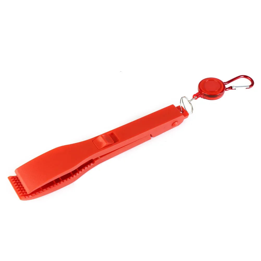 Multifunktionale Fischzange mit Halteclip – Rot