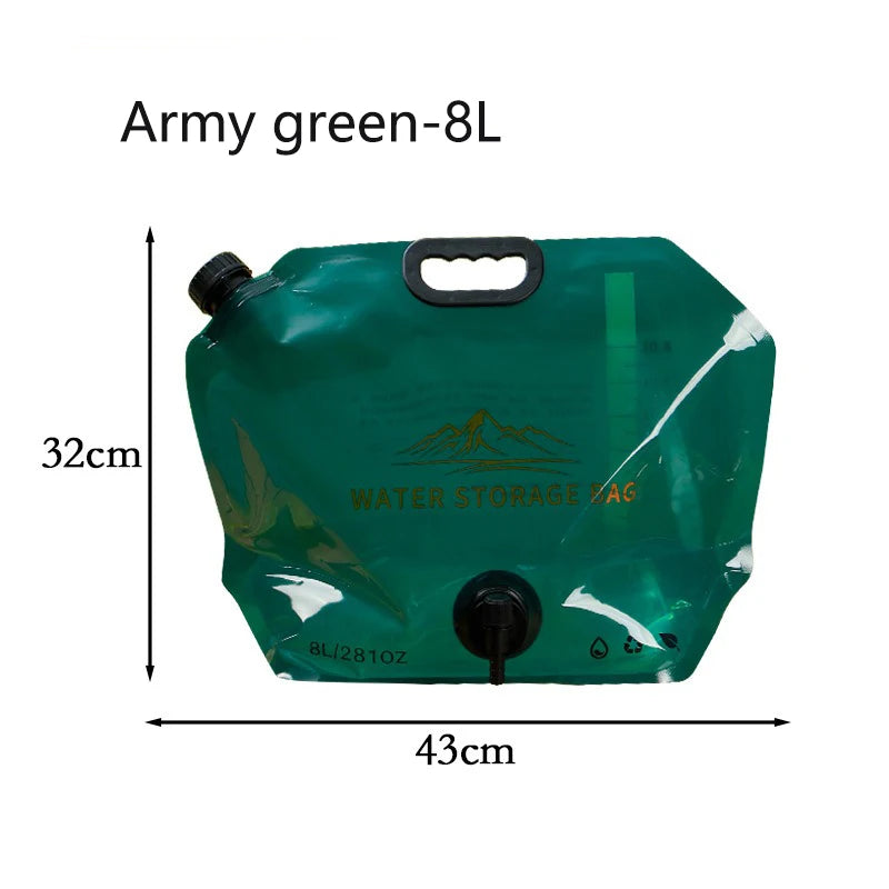 Faltbare Wasserlagerungstasche 8L für Outdoor & Camping