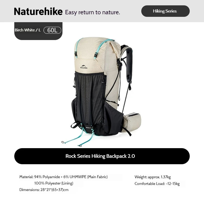 Naturehike Rock 2.0 Wanderrucksack 30L/45L/60L