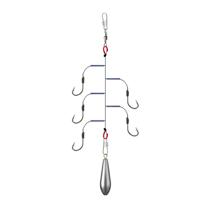 Angeln String Haken mit 5 Haken und Anti-Wickel-Design